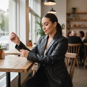 Women's Black Leather Jacket